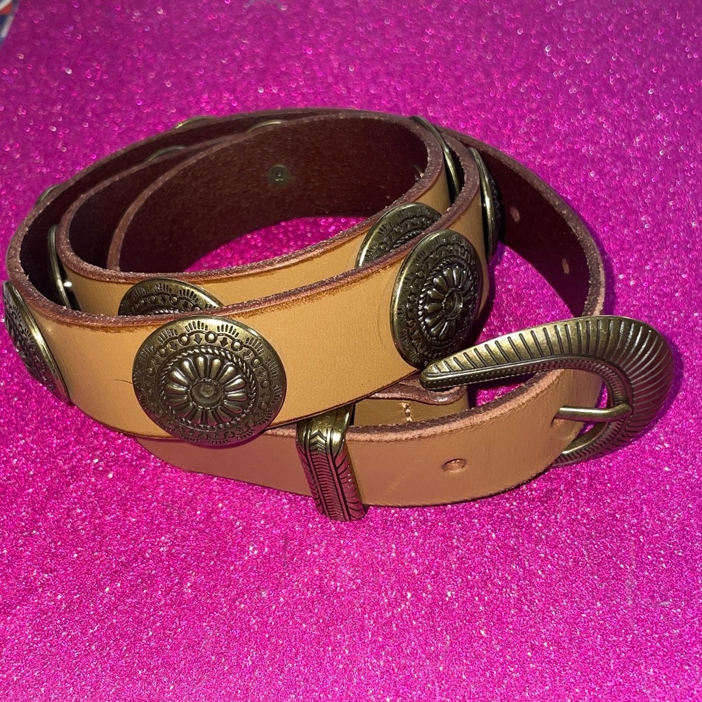 Anthropologie Coin Studded Belt